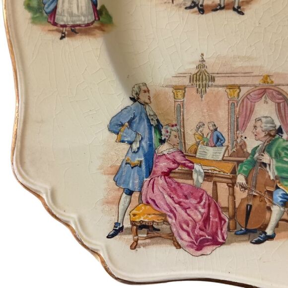 Royal Winton Grimades Lunch Plate Colonial Courting Couples Gainsborough England - Picture 12 of 16